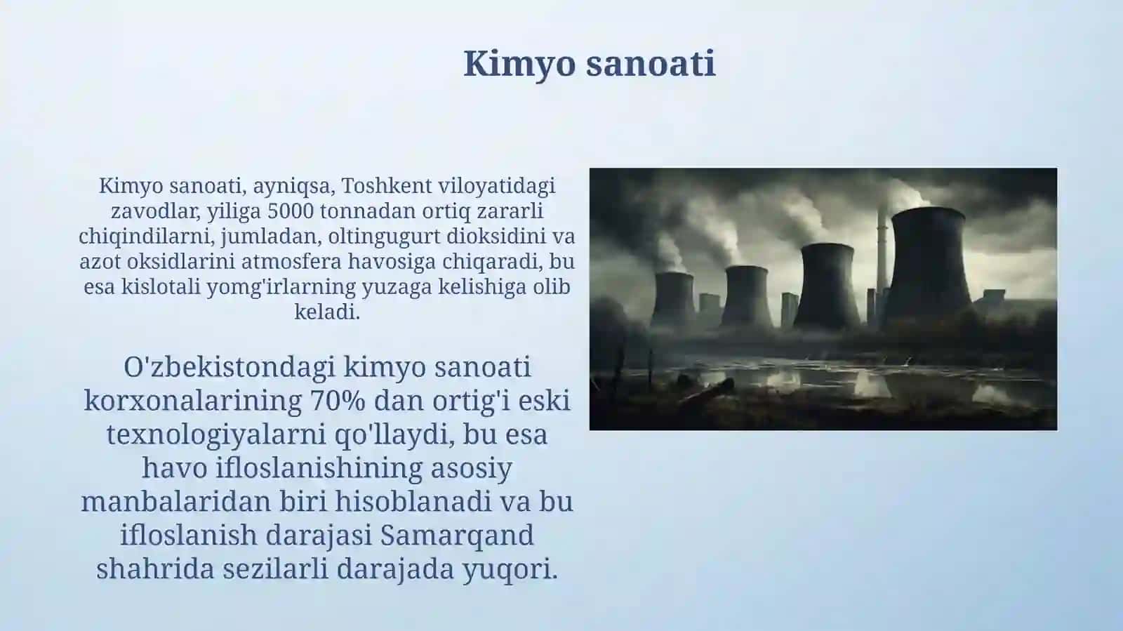Atmosfera havosini ifloslantiruvchi manbalar 4