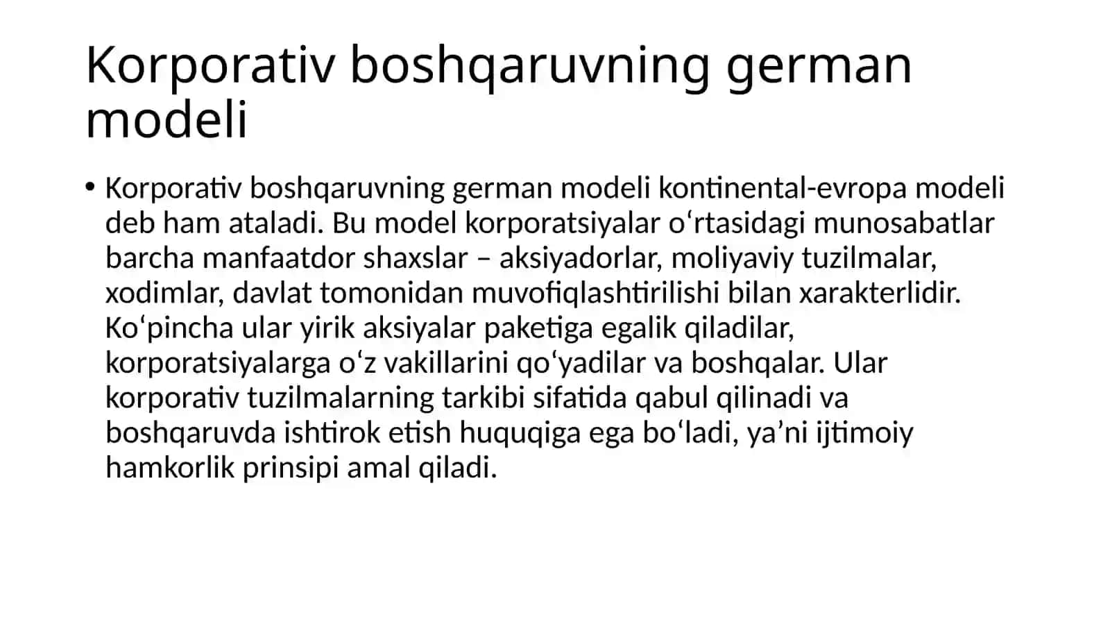 Korporativ boshqaruvning asosiy prinsiplari 4