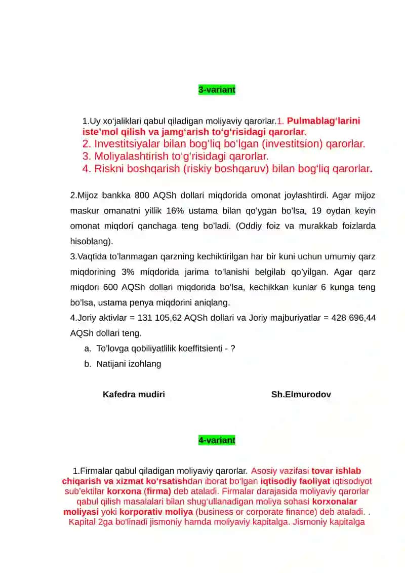Moliya 4