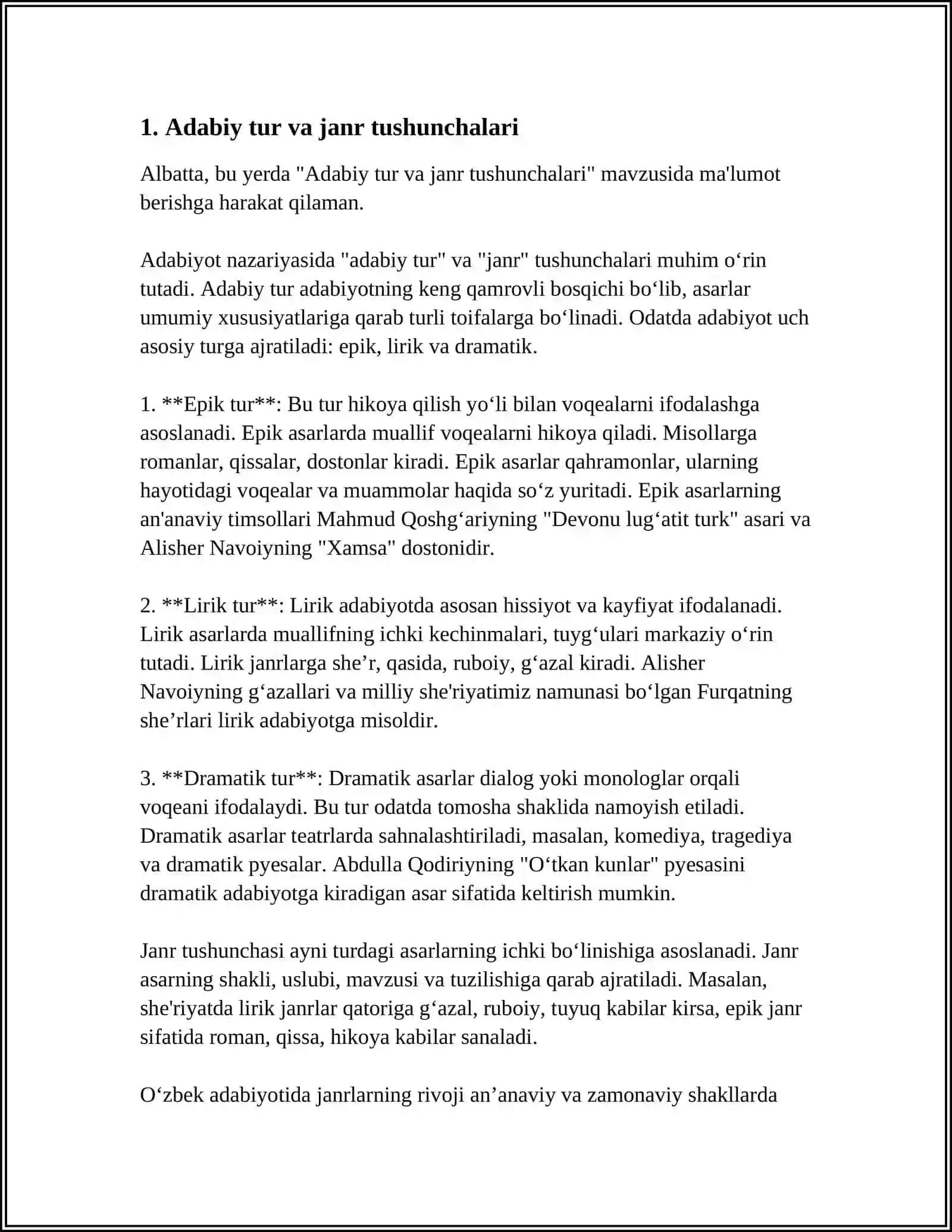 ADABIY TUR VA JANRLAR 4