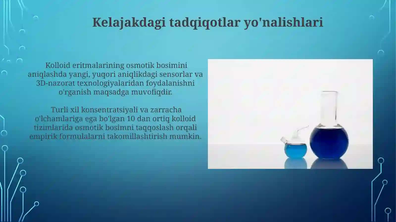 Kalloid kimyo fanidan mustaqil ish 1. Kalloideritmalarining osmotik bosimi 4