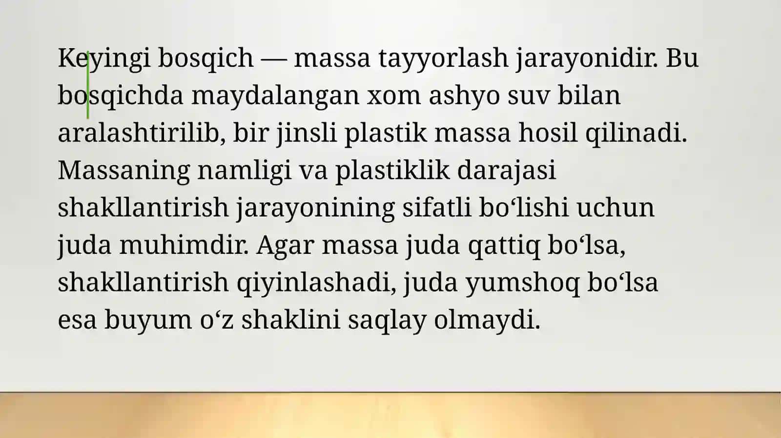 G‘isht ishlab chiqarishning texnologik tizimi 4