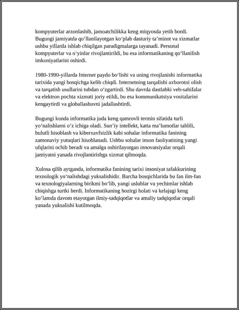 IQTISODIYOTDA AXBOROT KOMMUNIKATSION TEXNALOGIYALAR VA TIZIMLAR FANIGA KIRISH 4