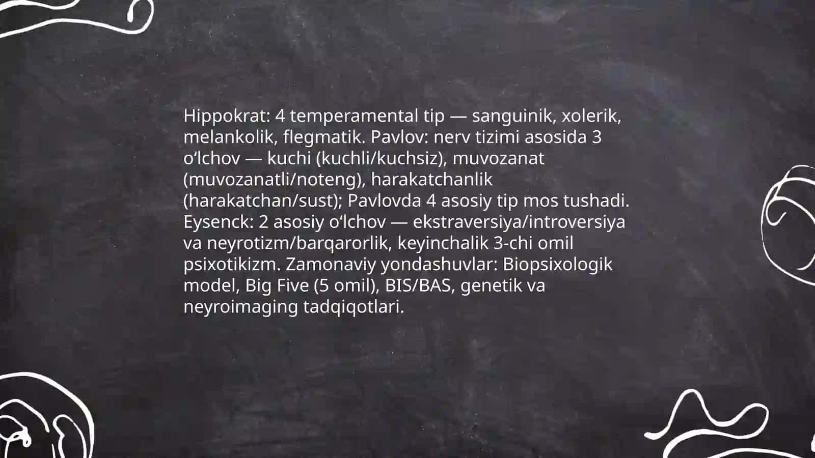 Temperament va asab tizimi xususiyatlari diagnostikasi 4