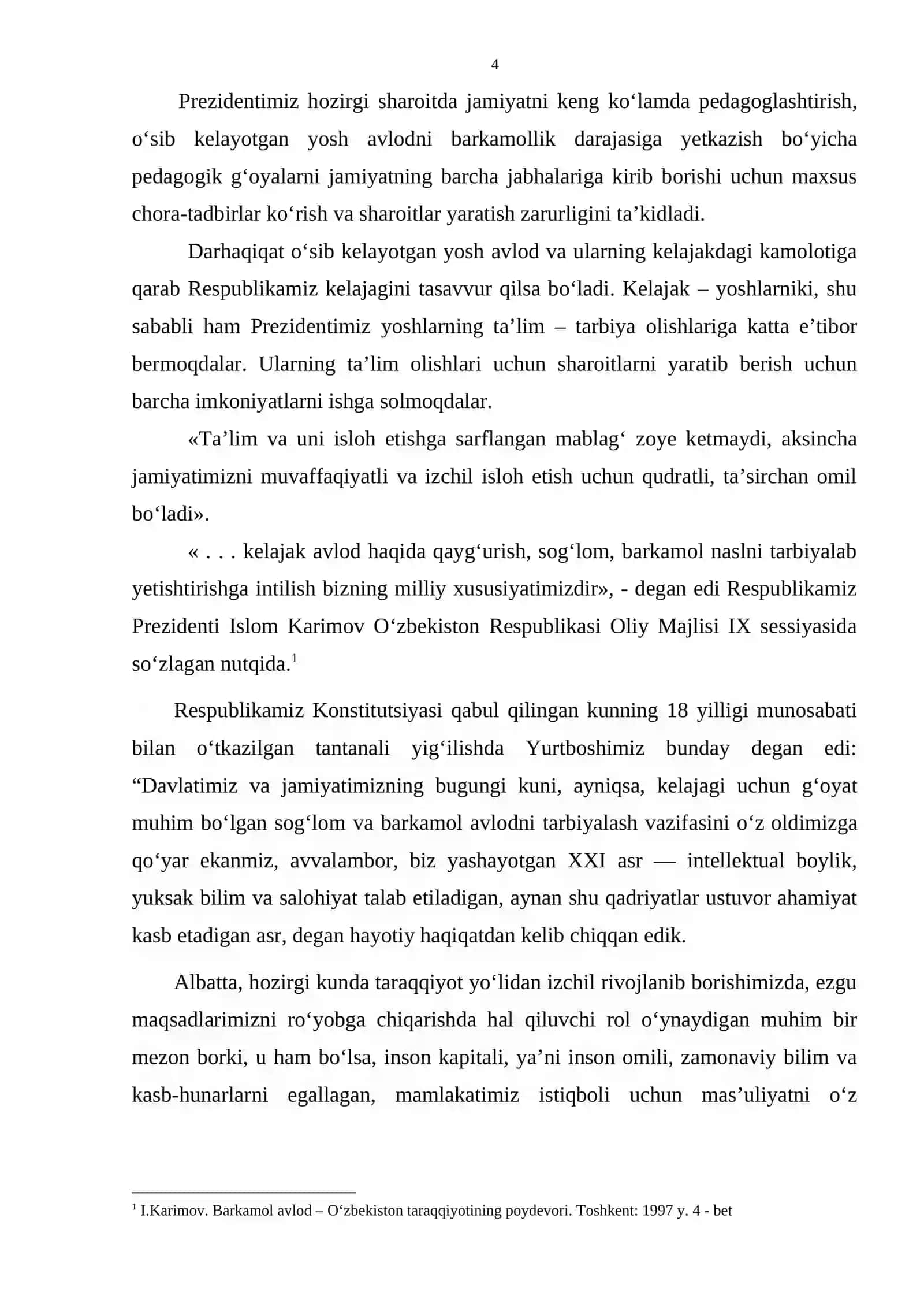 ISLOM KARIMOV ASARLARI MUSTAQIL O’ZBEKISTONNING ILMIY NAZARIY USLUBITY ASOSLARI 4