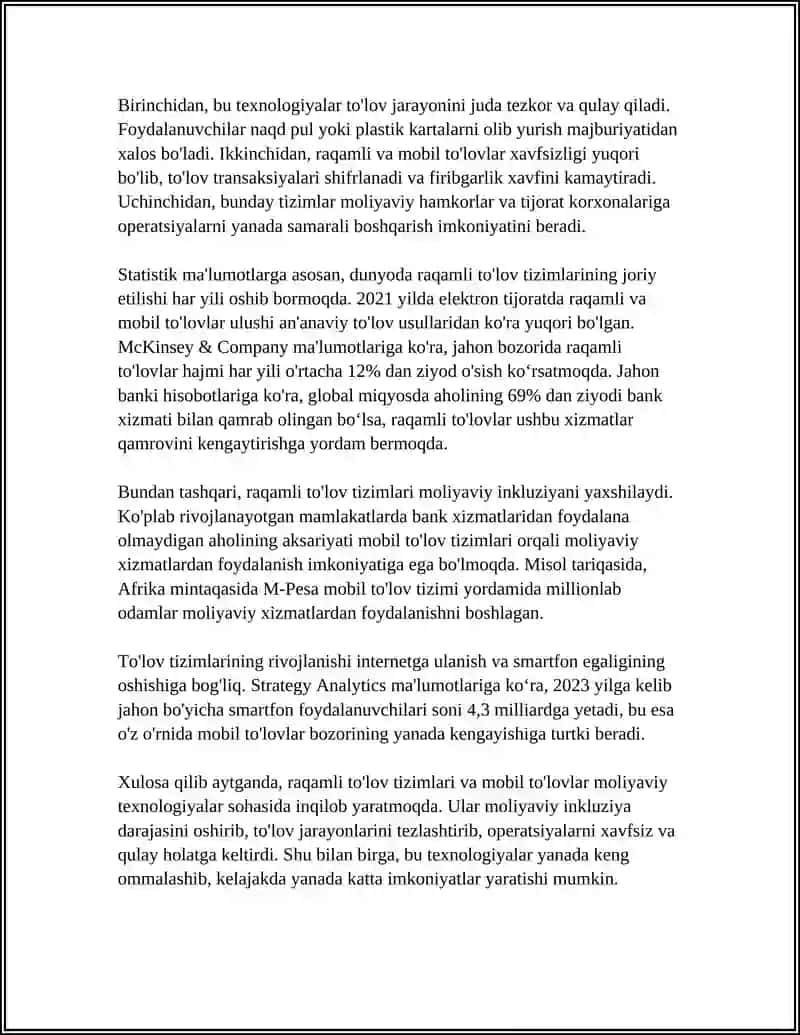 Raqamli to'lov tizimlari va mobil to'lovlar 4