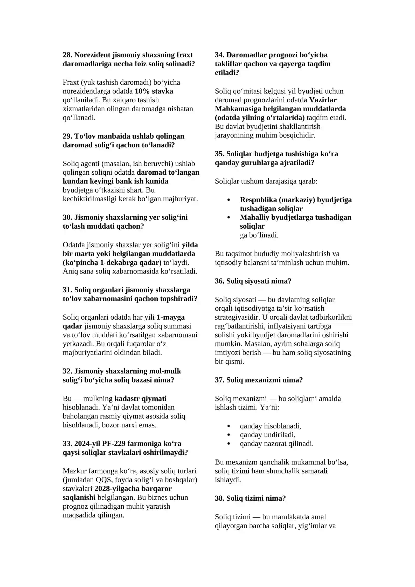 Soliq tekshiruvini o‘tkazishning boshlanishida soliq organi mansabdor shaxslarining majburiyatlari 4