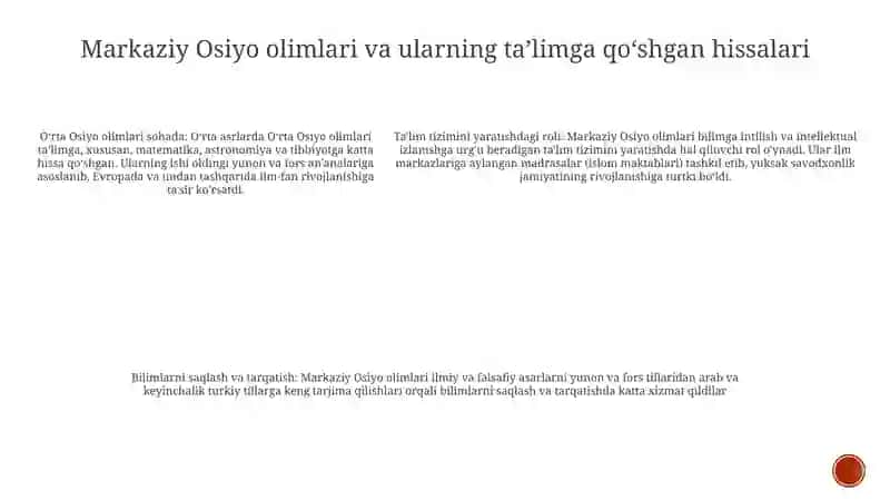 Yuksak Ma'Naviyatli Yoshlarni Tarbiyalashda O'Rta Osiyo Allomalari Ilmiy Merosining O'Rni 4