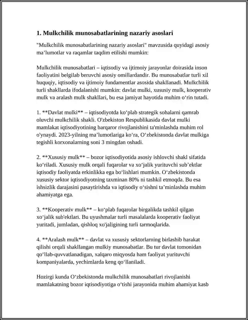 Mulkchilik Munosabatlarining Nazariy Asoslari 4
