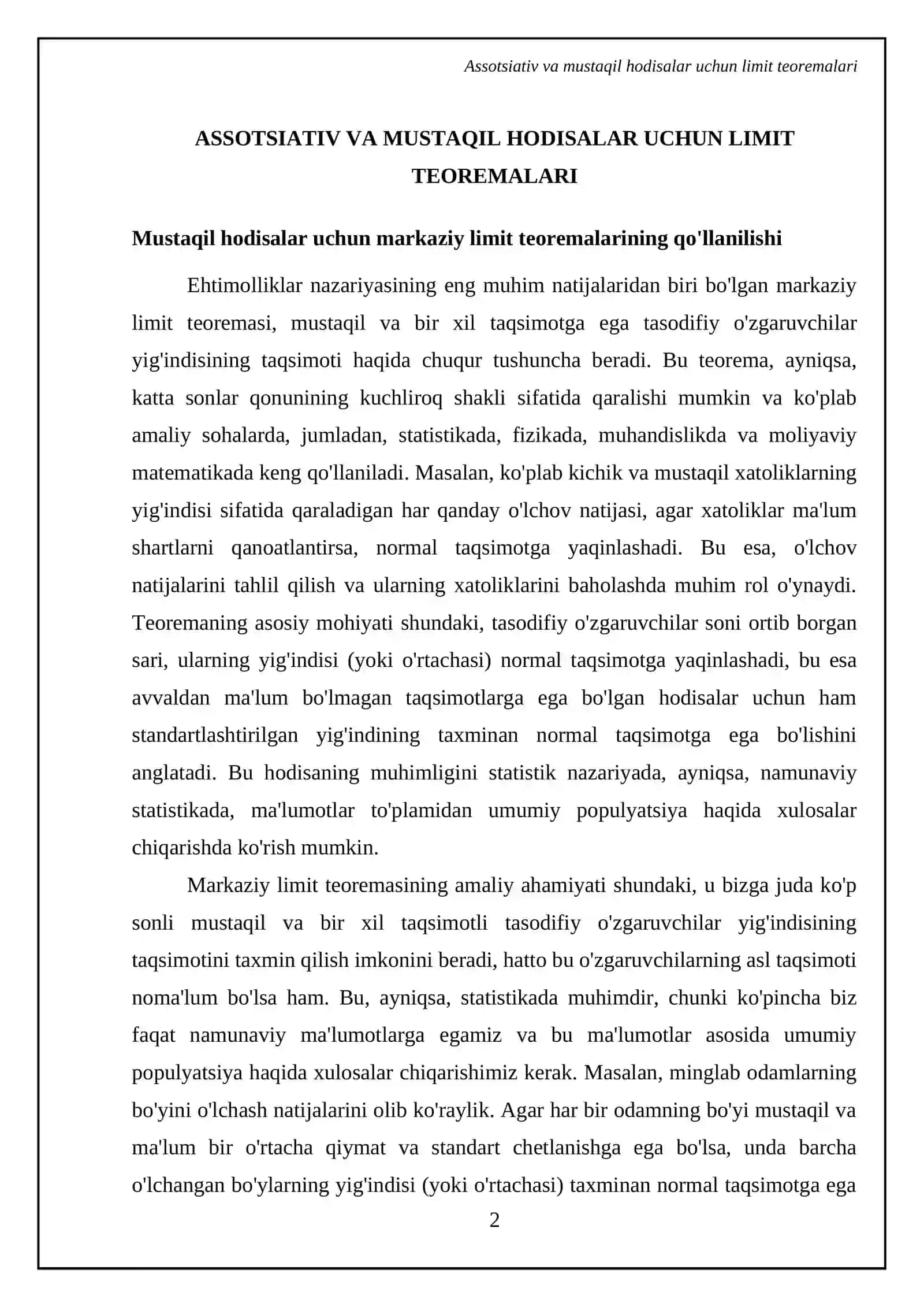 Ehtimolliklar nazariyasining limit teoremalari 4
