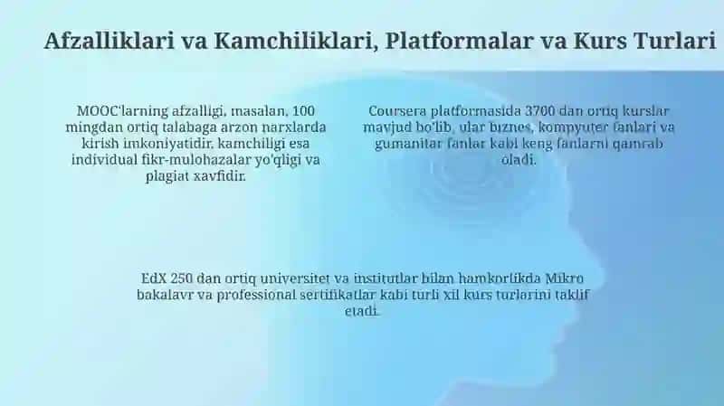 MOOC: Ta'rifi, Tarixi va Asosiy Xususiyatlari 4
