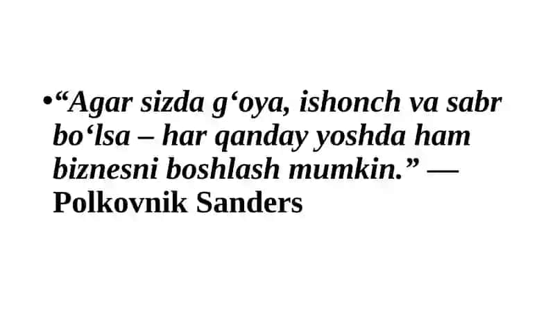BIZNES G‘OYA VA YO‘NALISHNI TANLASH 4