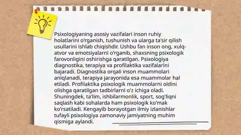 Umumiy psixologiya fani pridmeti maqsadi va vazifalari 4