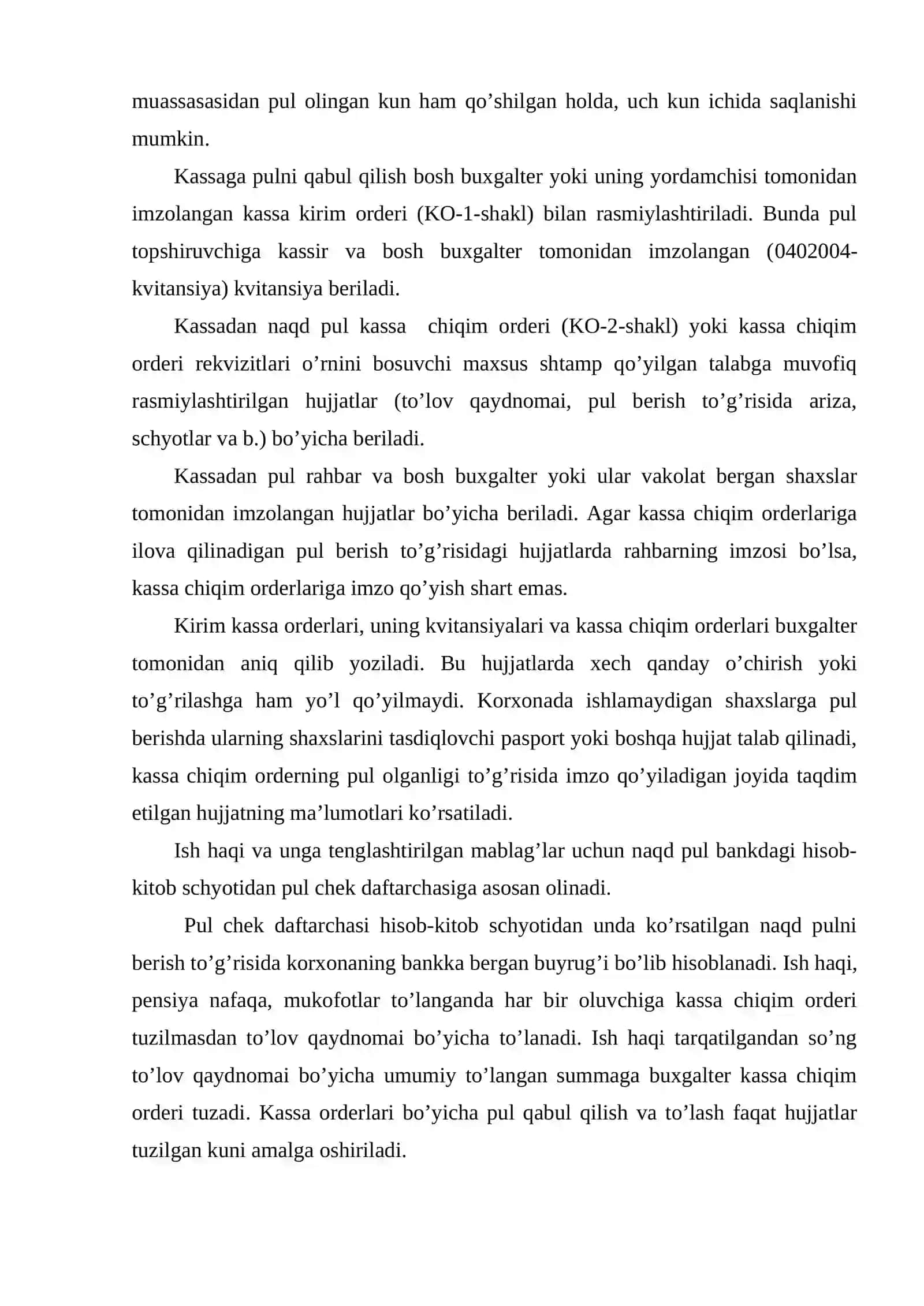 Pul mablag’lari va hisob–kitoblar hisobi 4