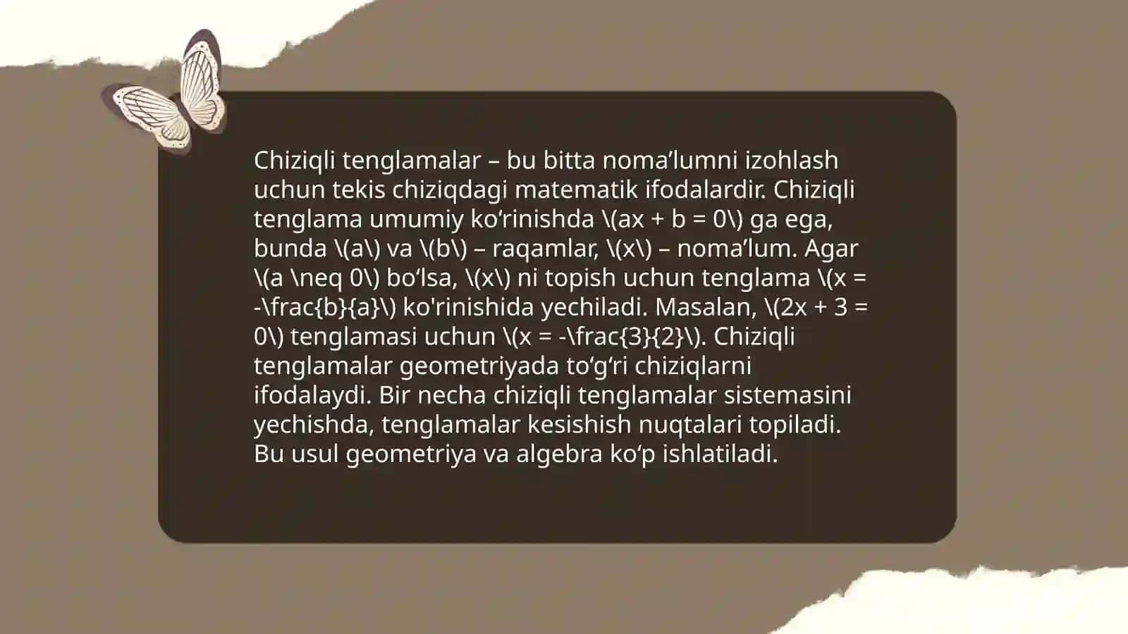 O'zgaruvchi va Ifodalar 4
