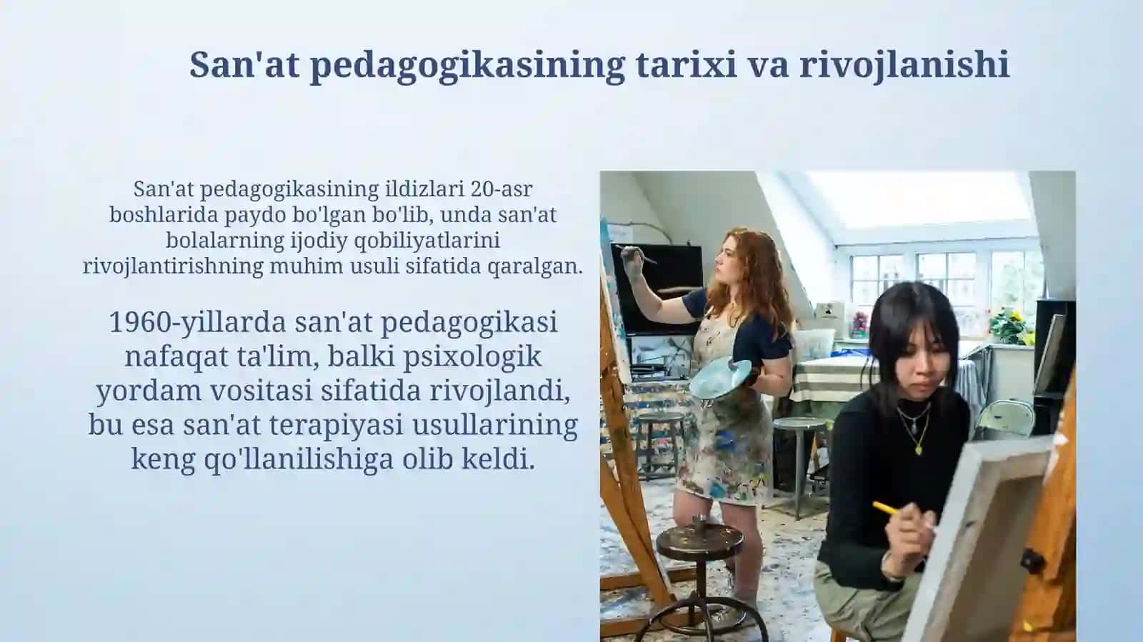 Individual va guruxlar rejimda Art pedagogikaning psixoterapevtik imkoniyatlari 4