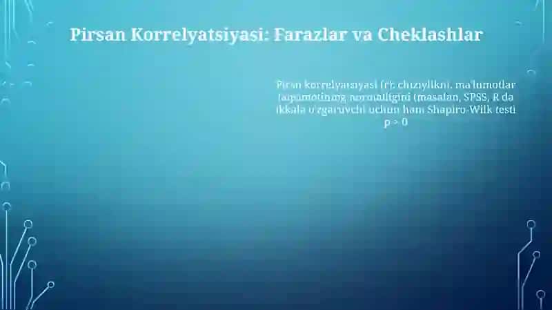 Pirson va Spirmenning korrelyatsion tahlili 4