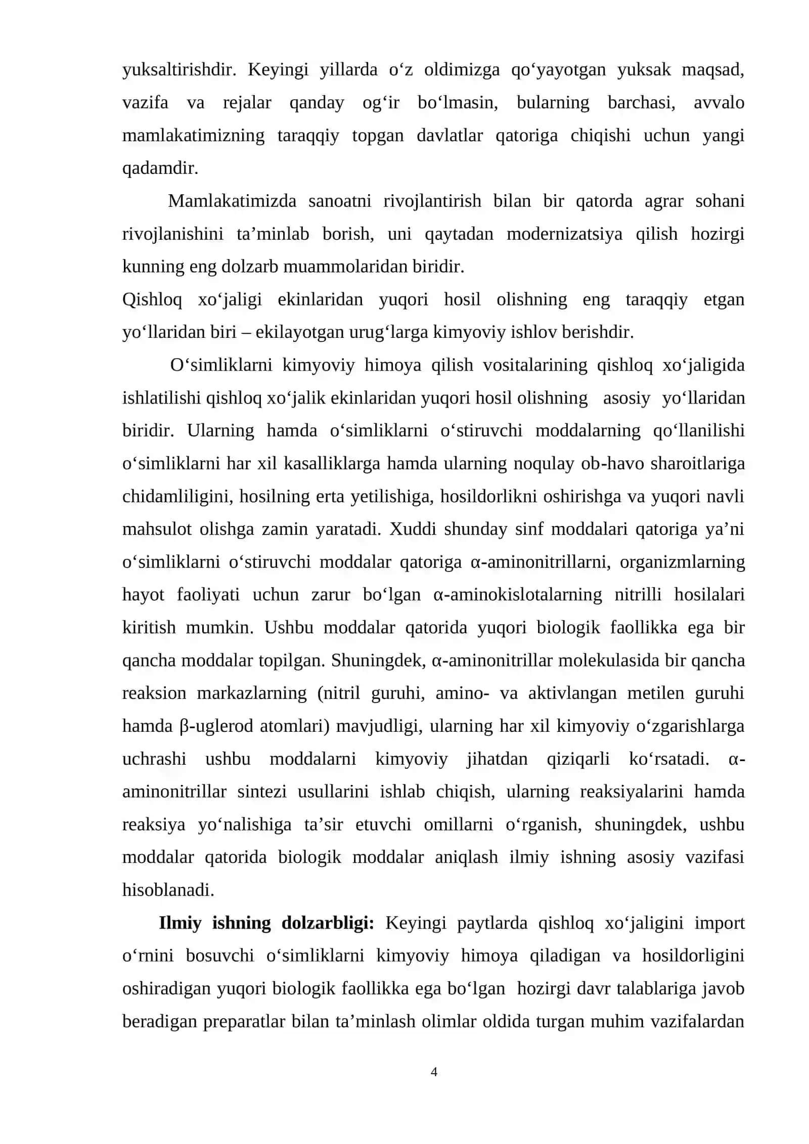 Benzaldegidsiangidrinni aromatik aminlar bilan reaksiyalarini o‘rganish 4