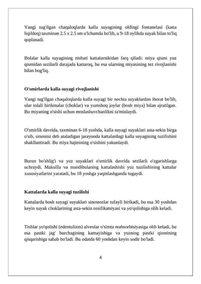 Chanoq va oyoq suyaklarining yoshga nisbatan xususiyatlari 4