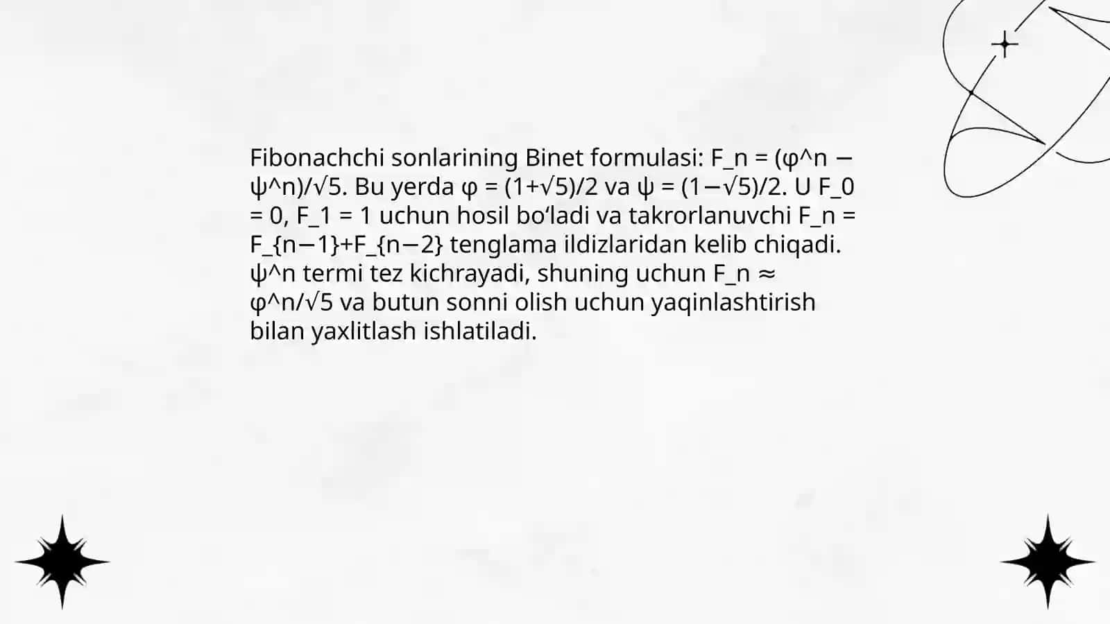 Fibonachchi sonlari va Katalan sonlari 4