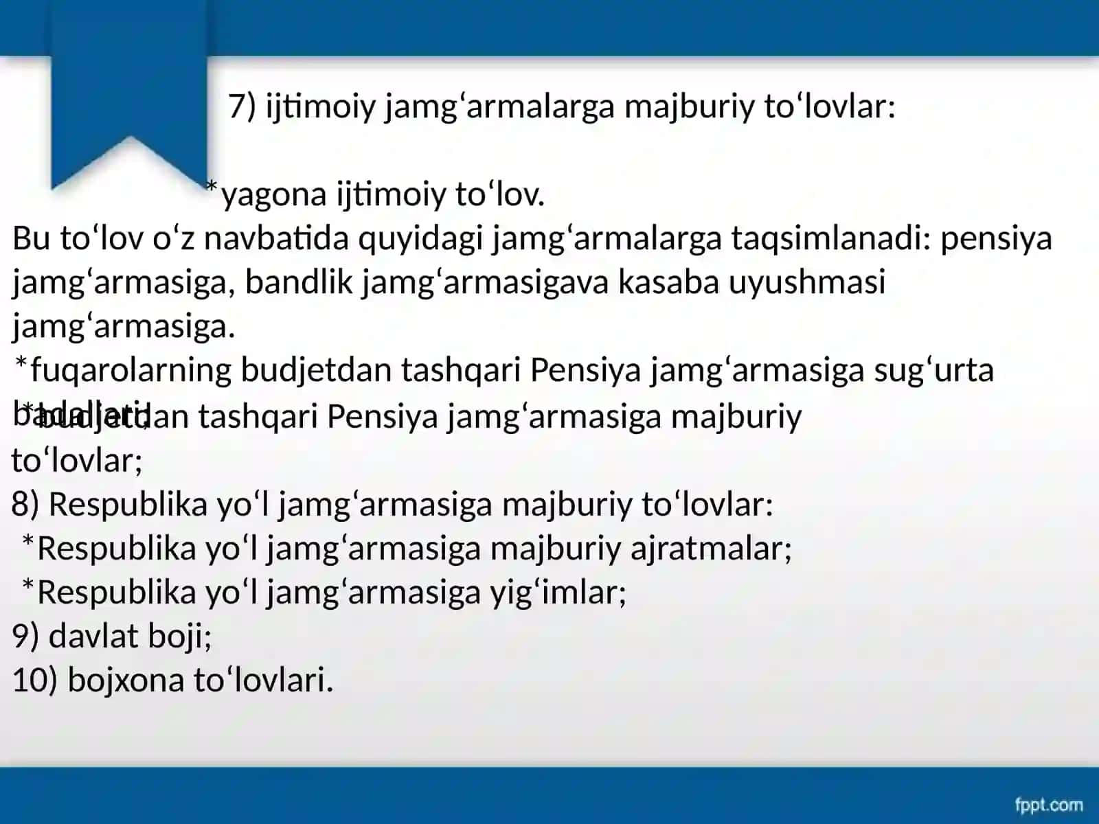 SOLIQLAR VA SOLIQLARGA TENGLASHTIRILGAN TO‘LOVLARGA UMUMIY TAVSIFNOMA 4