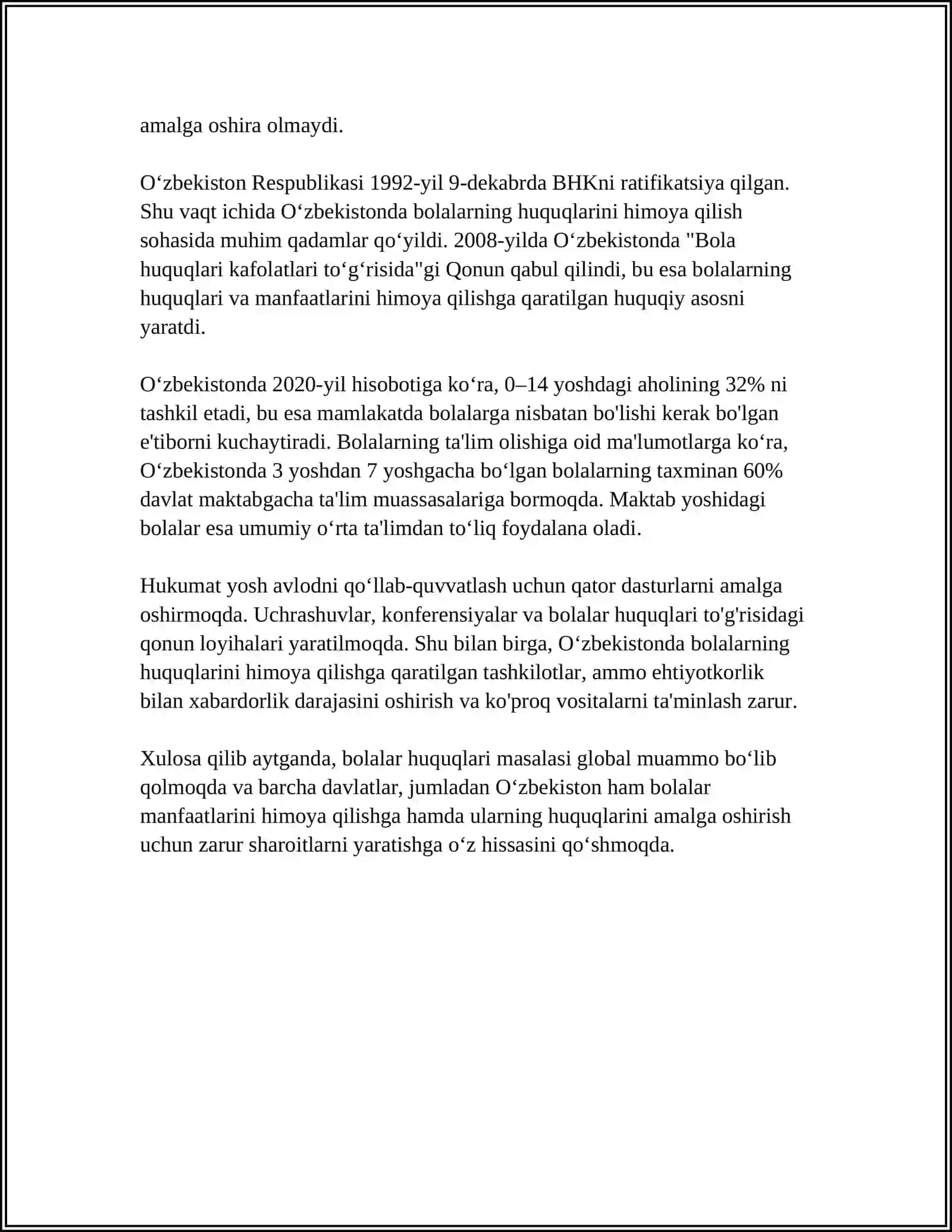 MAKTABLARDA TARBIYA FANINI OʻQITISH HUQUQLARI 4