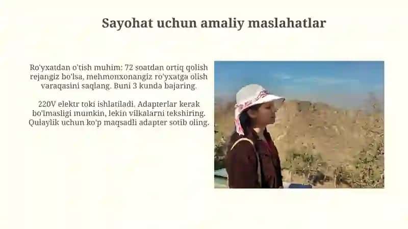 Oʻzbekiston boʻylab sayohat 4