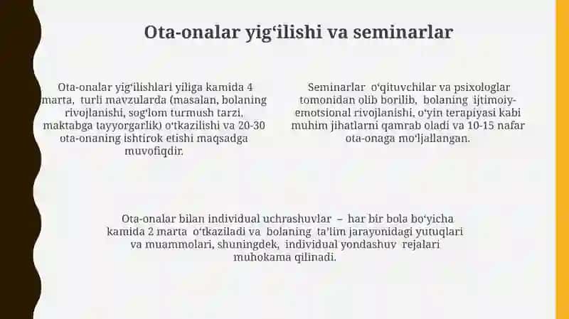 Maktabgacha talim tashkilotining oila bn ishlash shakllari 4