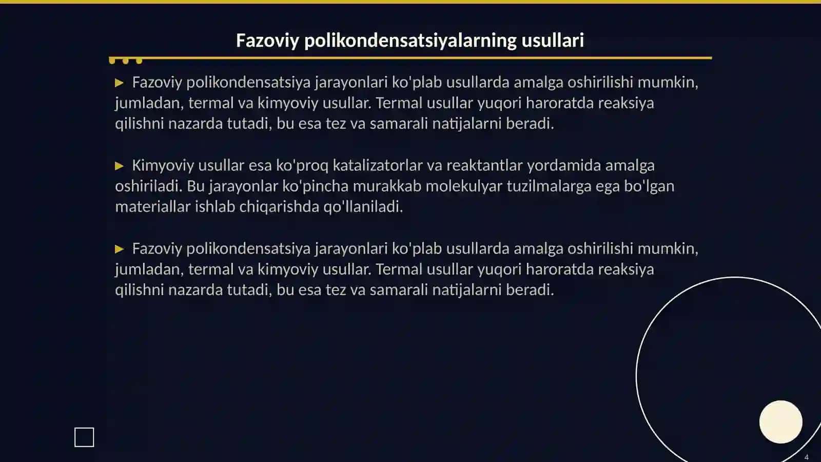 Fаzоviy pоlikоndеnsаtlаnish rеаktsiyalаri: usullаri, mехаnizmlаri vааhаmiyati 4