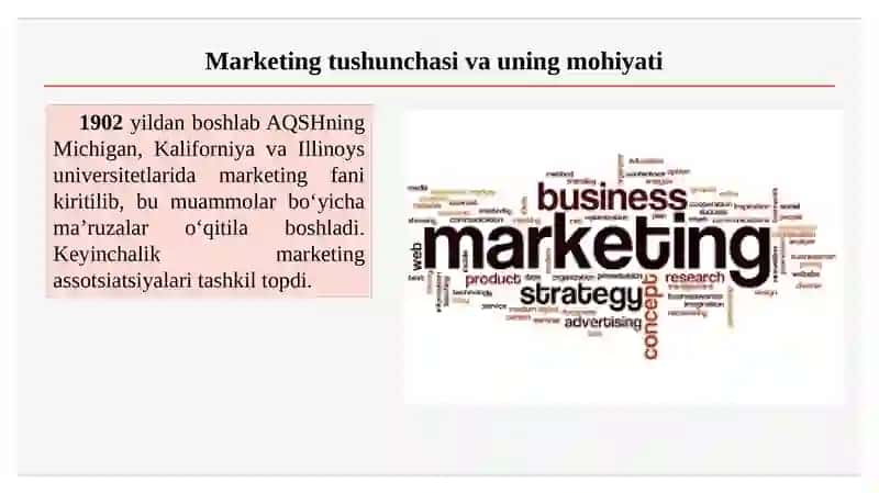 Marketingning asosiy tushunchalari va marketing jarayoni 4