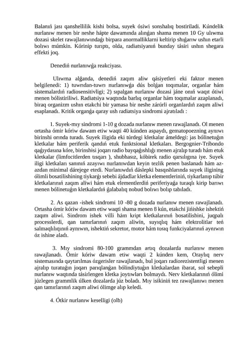 Radioaktiv tásirinde emlenedigan kesellikler 4