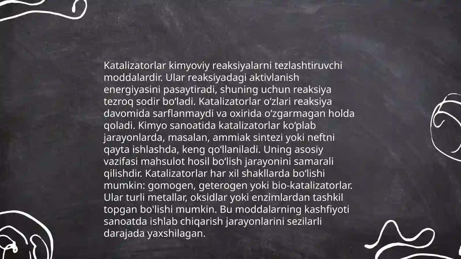 Katalizatorlar va ularning sinflanishi 4
