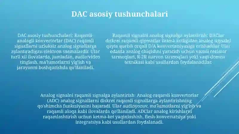 Raqamli-analog konvertorlar (DAC) 4