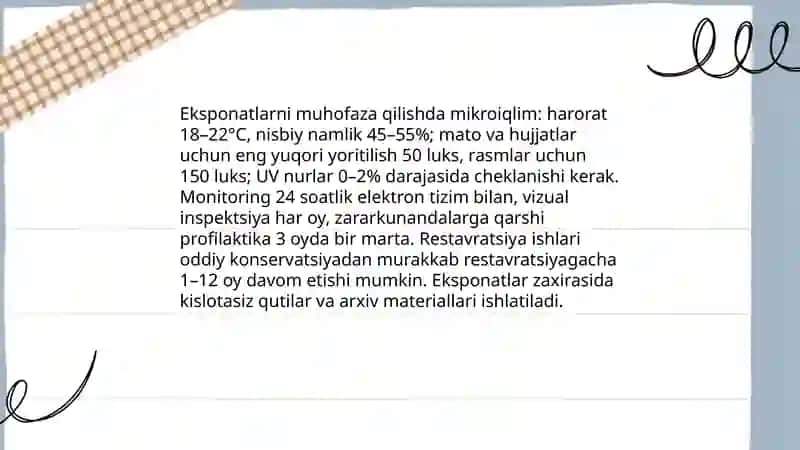 Ekspozitsiyalarni tashkil etish va dizayn 4