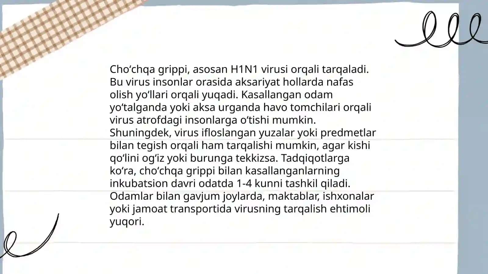 Parranda va Choʻchqa grippi xavf va muammolar 4