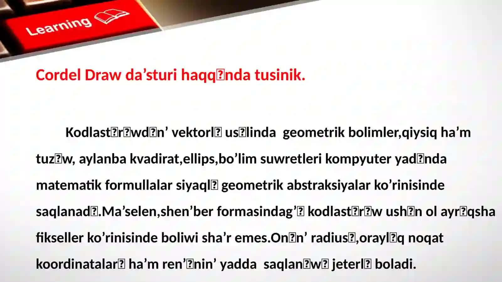 CorelDraw, Adobe illustrator, Adobe indesign, programmalari ja'rdeminde joqarı sapalı ha'r qıylı quramalı mazmundag'ı kartalar jaratıw 4
