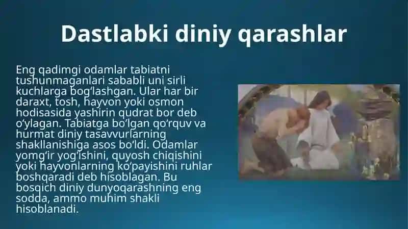 Diniy tasavvurlarning vujudga kelishi 4