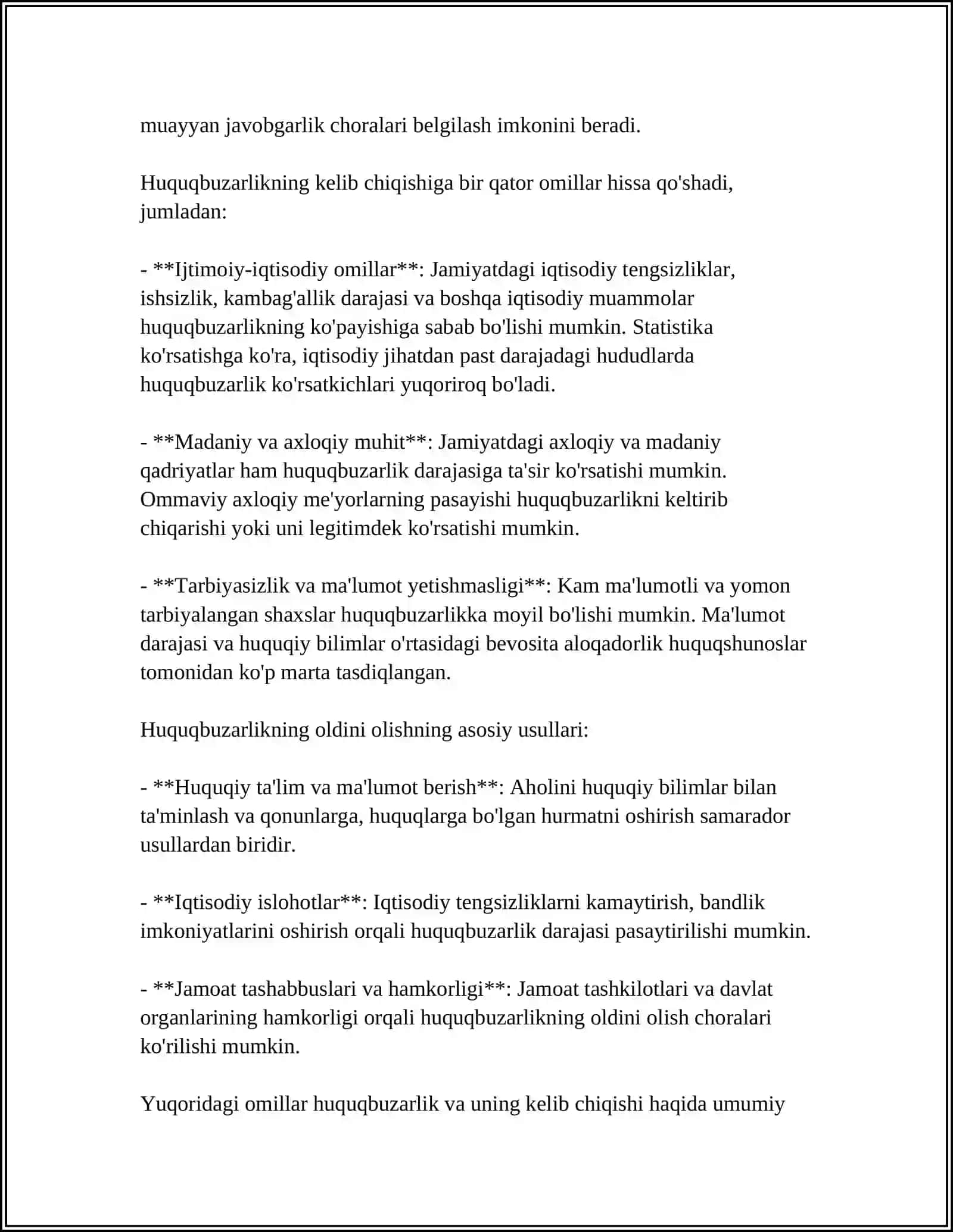 JINOYATNI KVALIFIKATSIYA QILISHDA JINOYAT BELGILARI AHAMIYATI 4