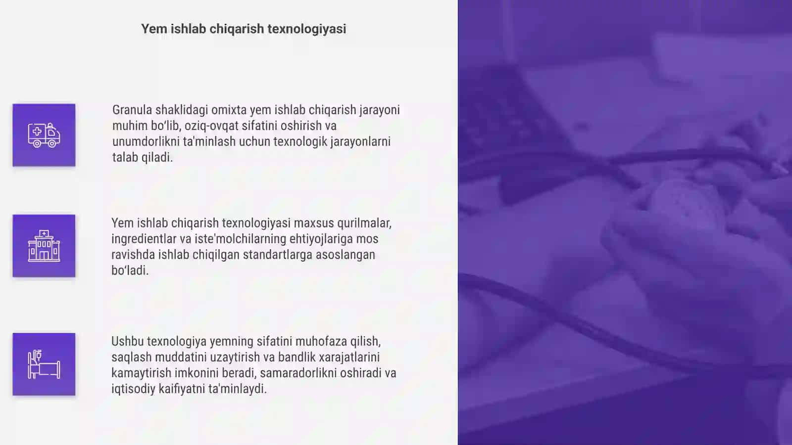 Granula shaklidagi omixta yem ishlab chiqarish 4