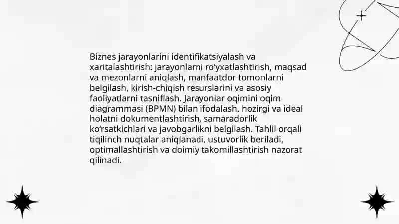 Biznes jarayonlarni hisobga olish 4