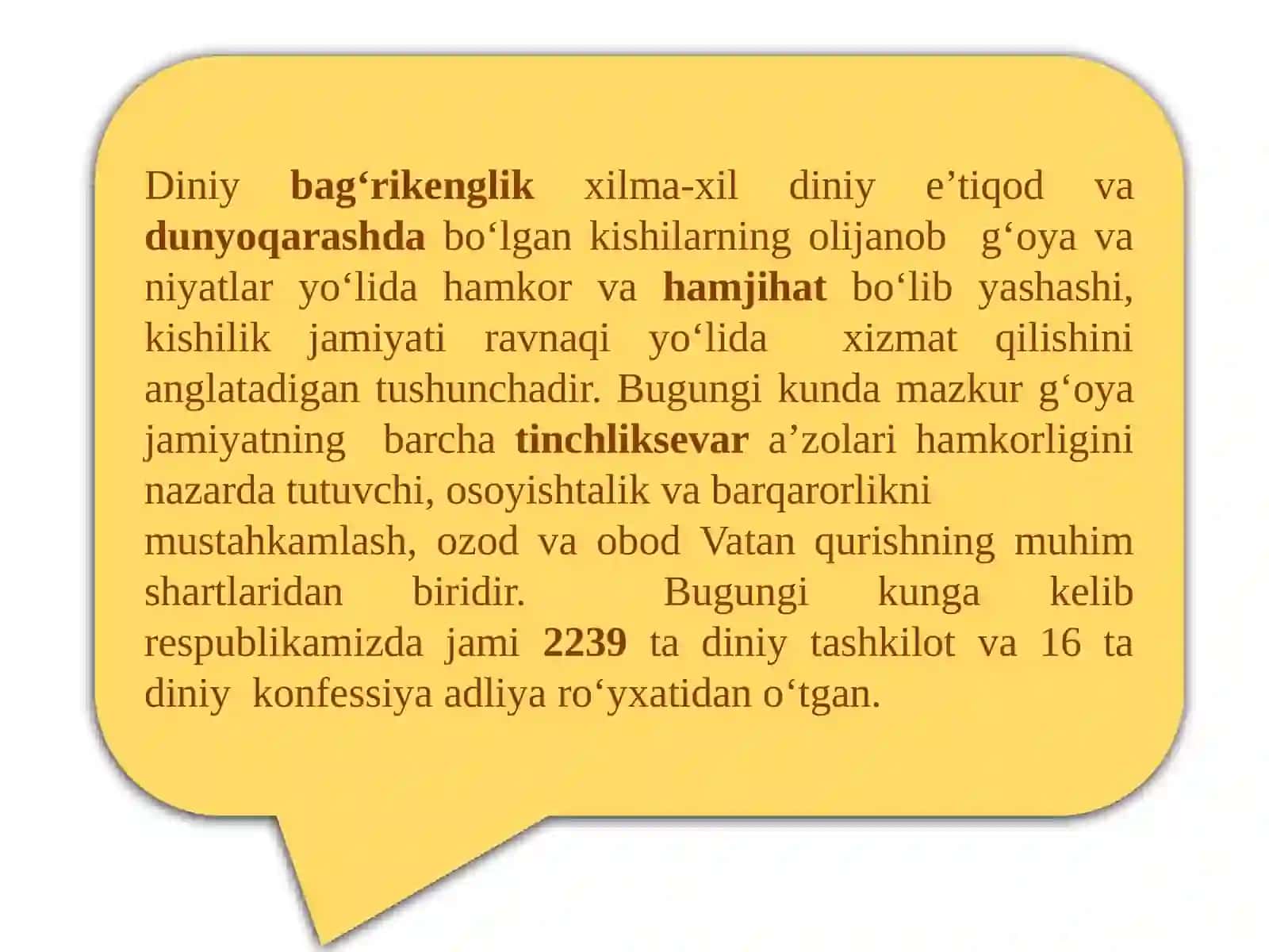 Vijdon erkinligi. Matn ustida ishlash 4