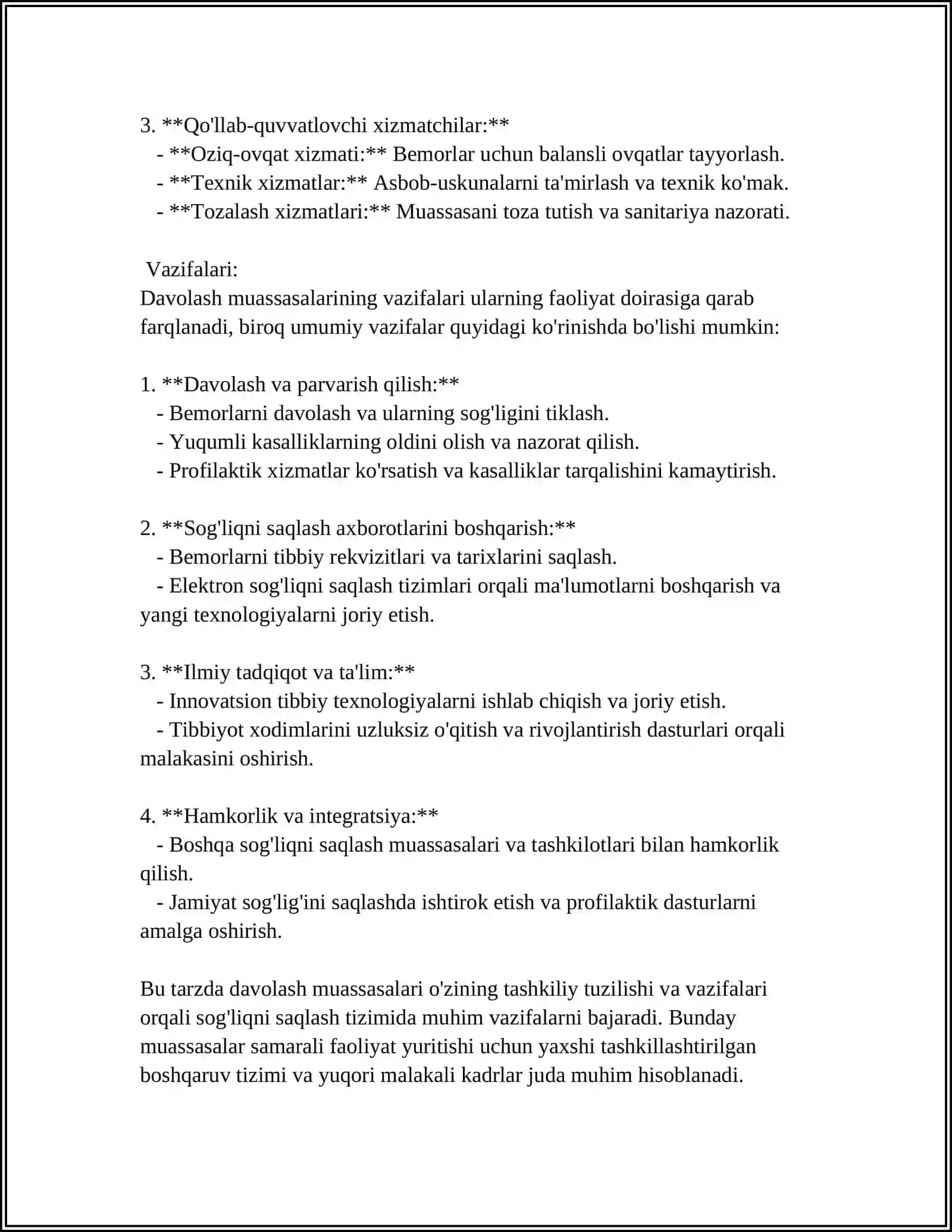 DAVOLASH MUASSASALARINING FAOLIYATI BILAN TANISHUV ISHLASH PRINSBLARI 4