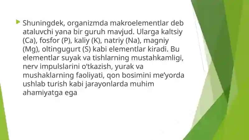 Biogen elementlar kimyosi. Zaharli elementlar kimyosi 4