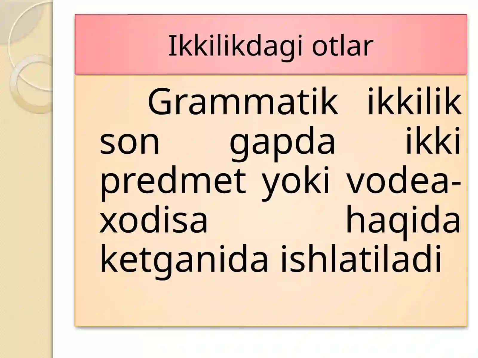 Arabfilologiyasi Mavzu: Otlarda ikkilik soni 4