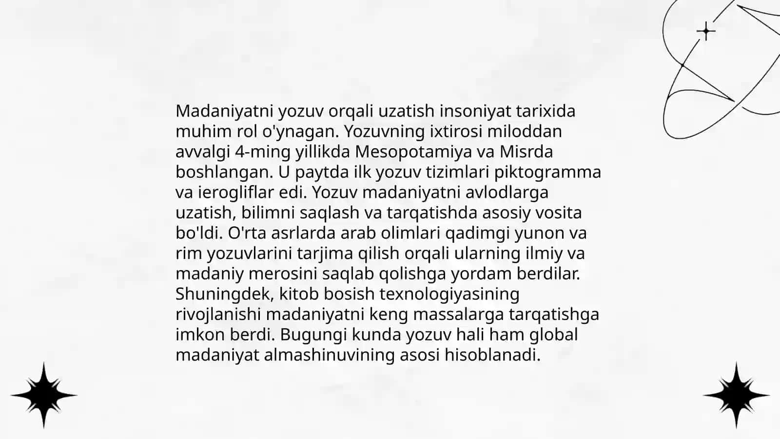 Yozuvning jamiyatda tutgan o'rni 4