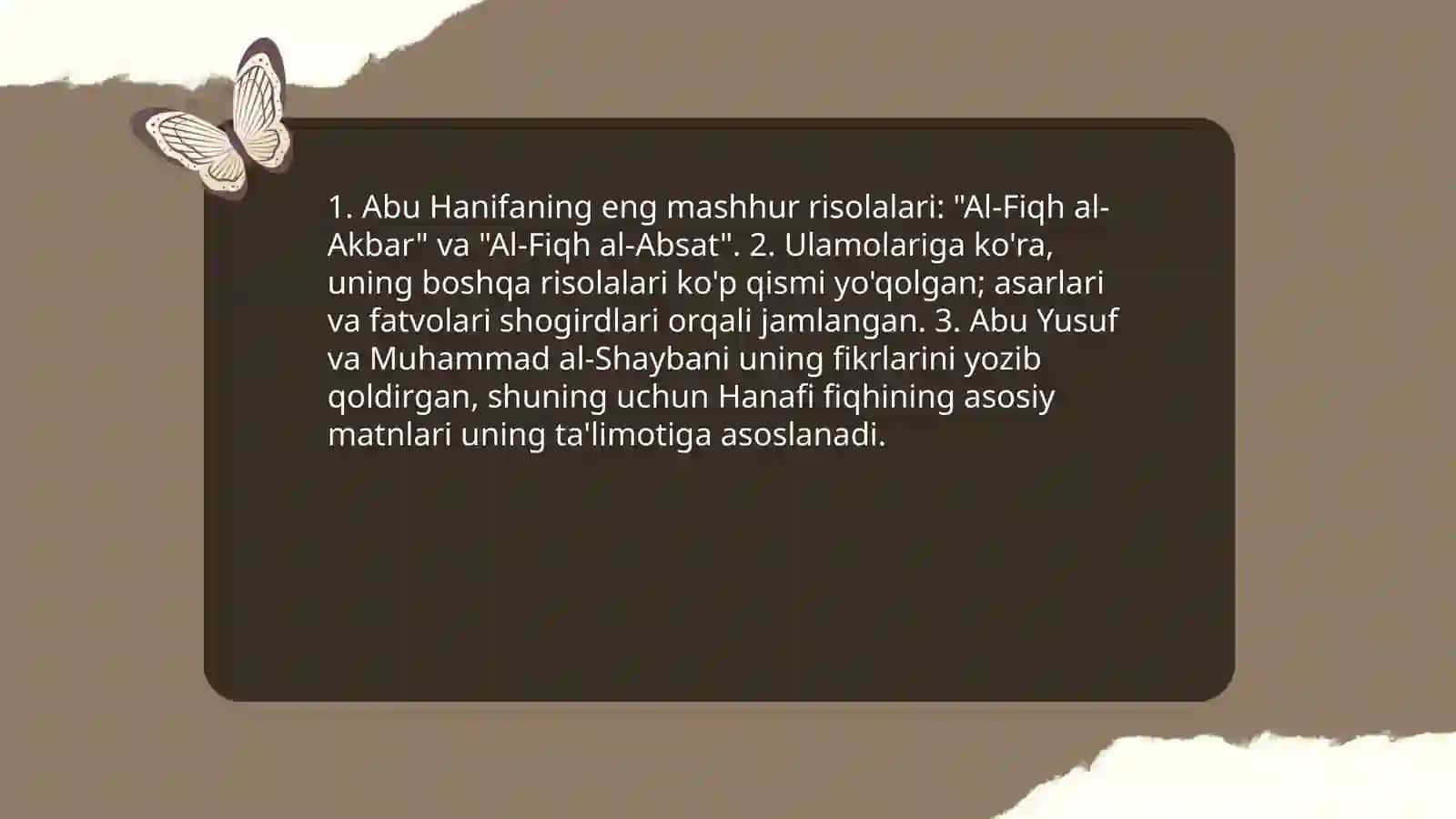 Abu Hanifa hayoti va tarjimai holi 4