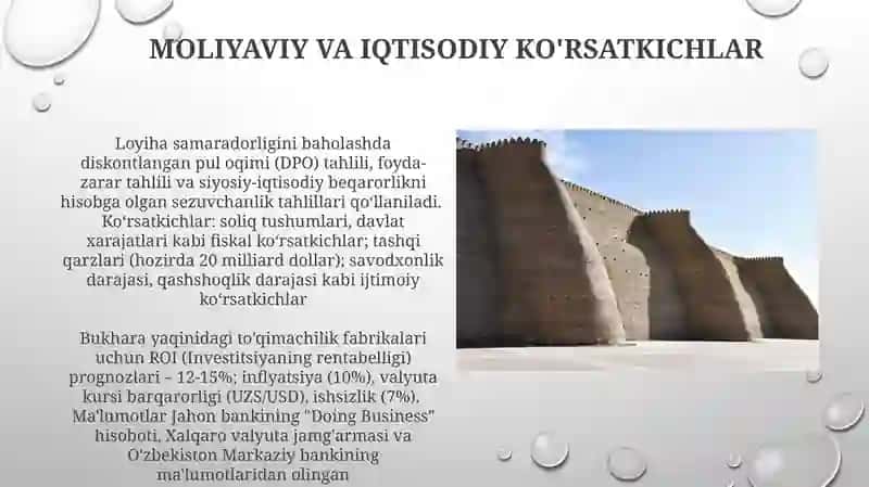 Buxoro viloyati investitsiya salohiyati, uning baholash usuli va koʻrsatgichlari 4