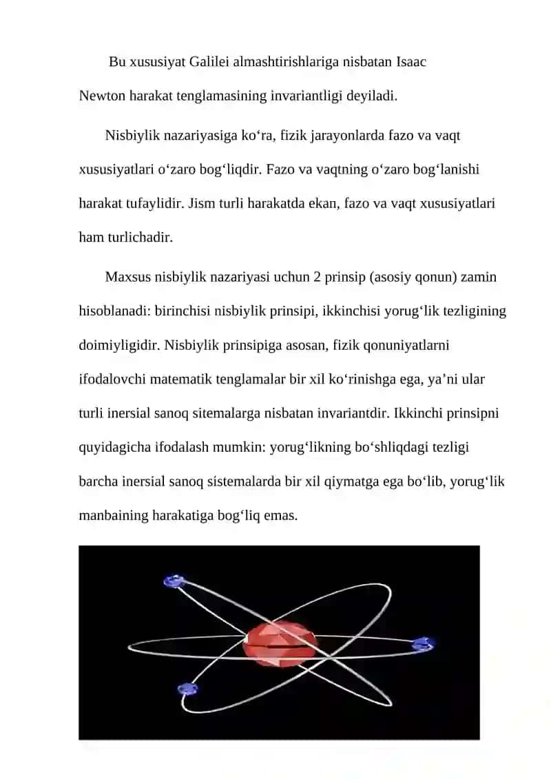 MAXSUS NISBIYLIK NAZARIYASI ELEMENTLARI 4
