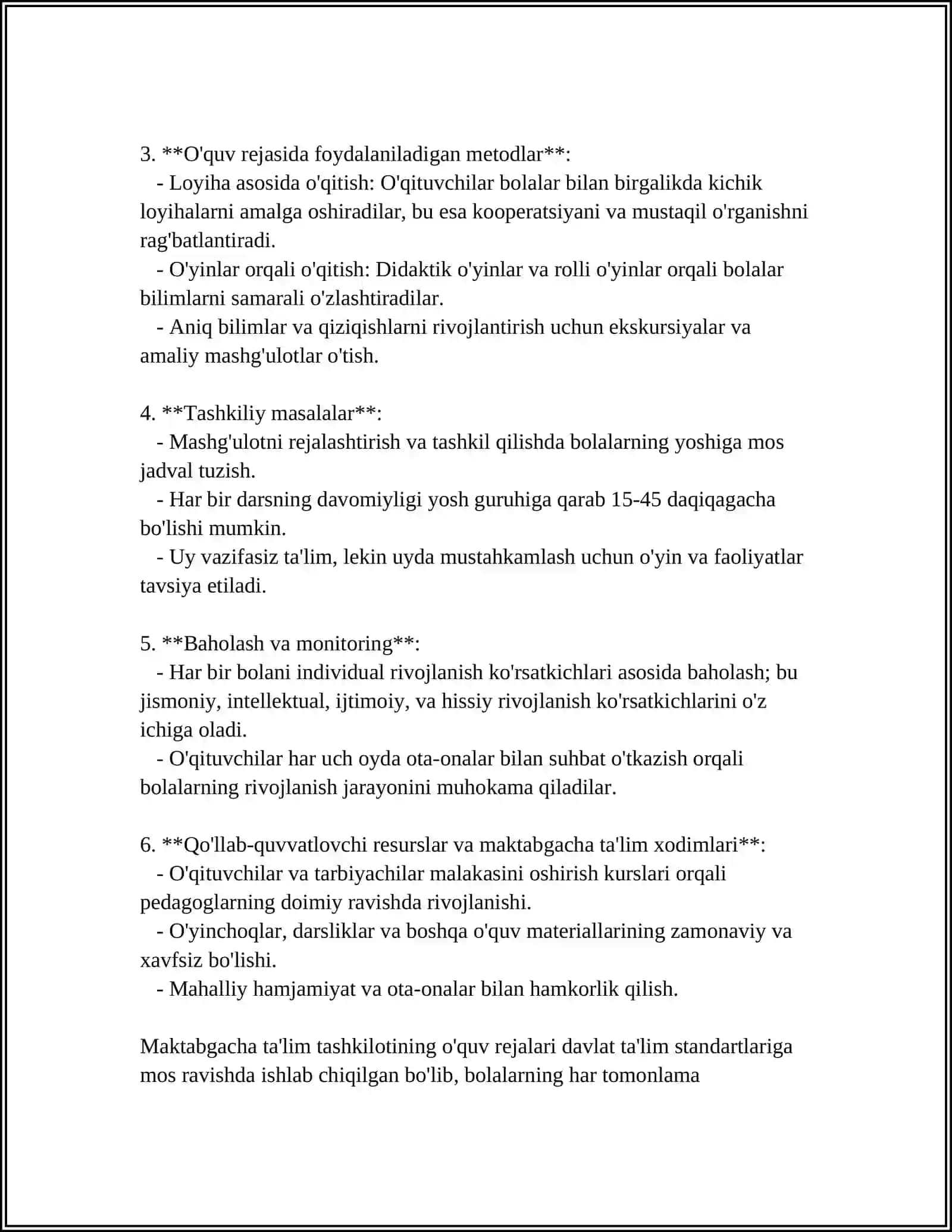 MAKTABGACHA TAʼLIM TASHKILOTINING ISH HUJJATLARI 4