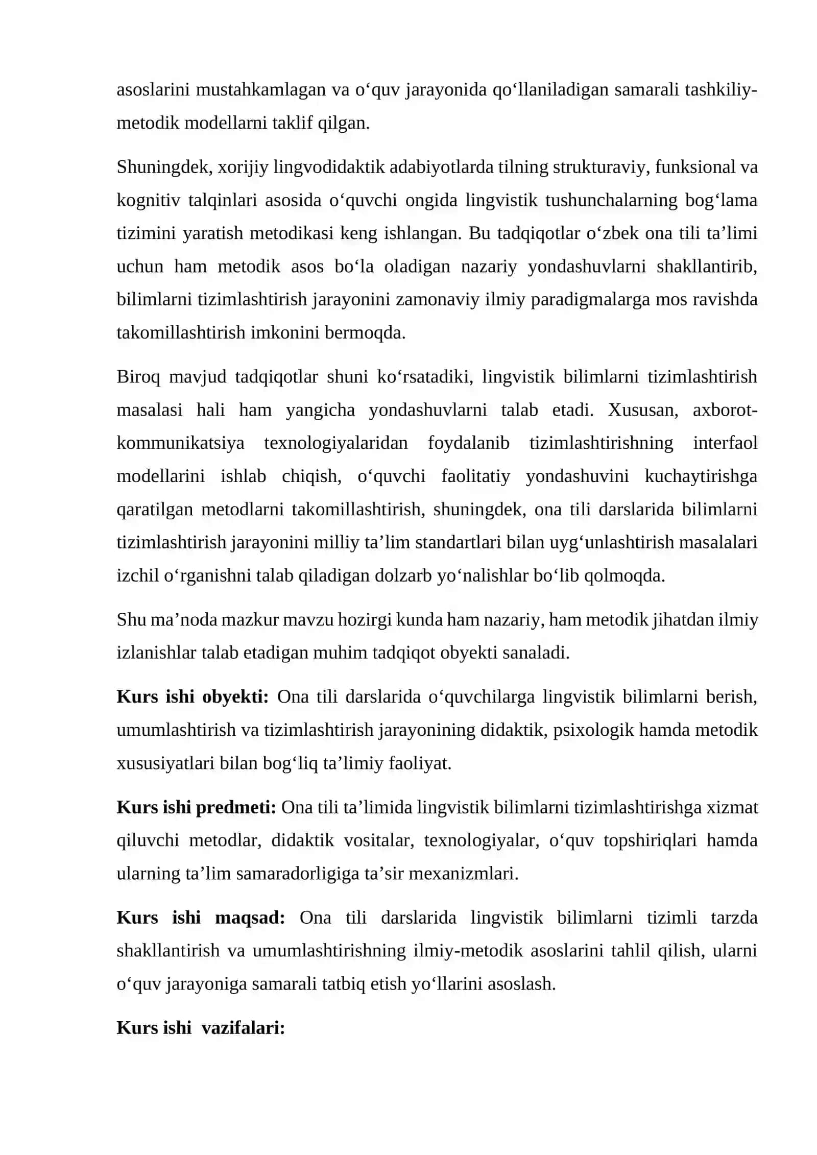 Til tizimi haqida izchil, mantiqan bog‘langan va amaliy qo‘llashga yo‘naltirilgan kompetensiyalarni shakllantirish 4